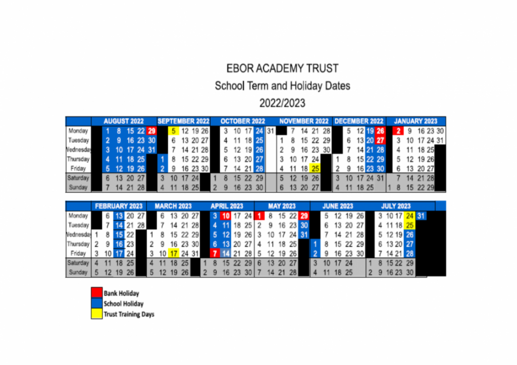 Brotherton & Byram Community Primary Academy » Term Dates